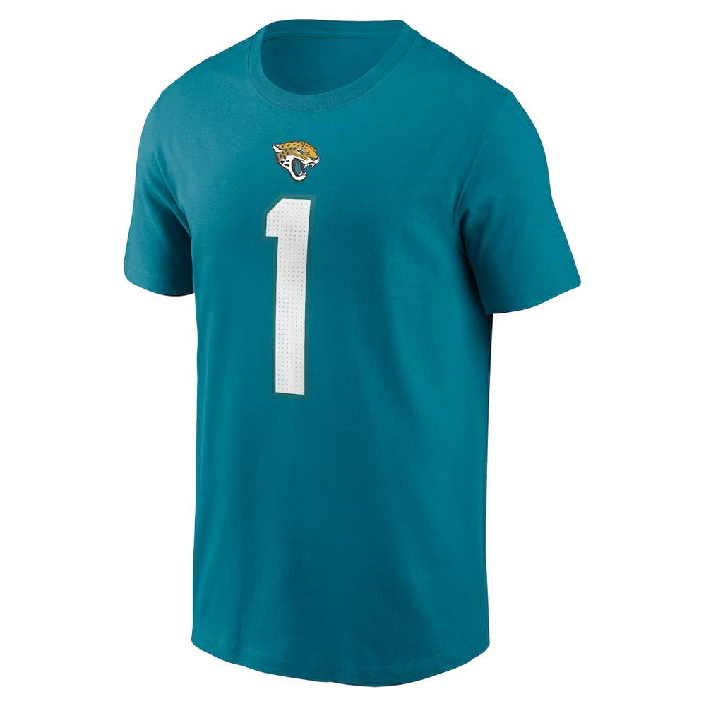 Travis Etienne Jacksonville Jaguars Player Name & Number T-Shirt - Teal | Nike for sale