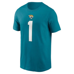 Travis Etienne Jacksonville Jaguars Player Name & Number T-Shirt - Teal | Nike for sale
