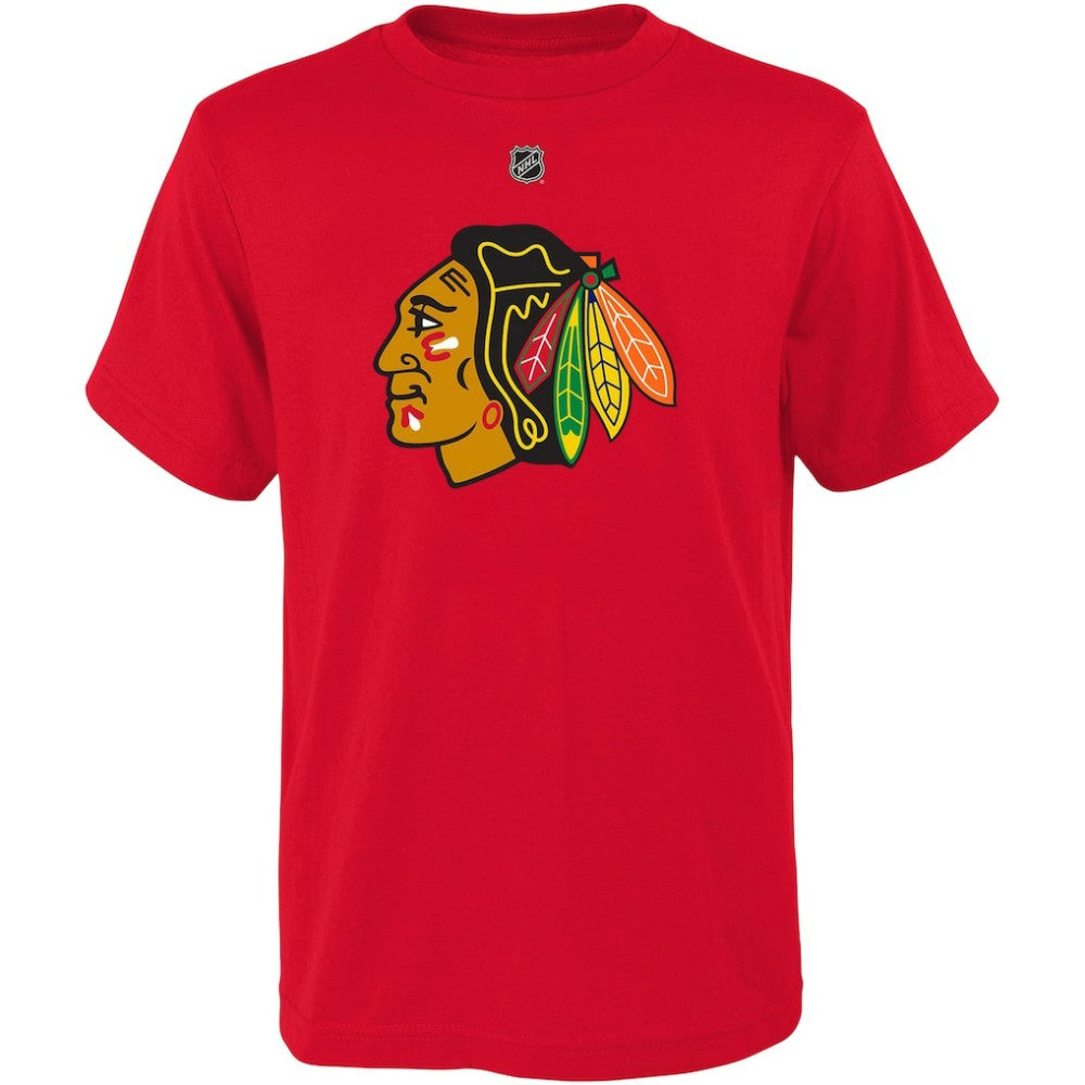 Connor Bedard Chicago Blackhawks Preschool Authentic Stack Name & Number T-Shirt Red