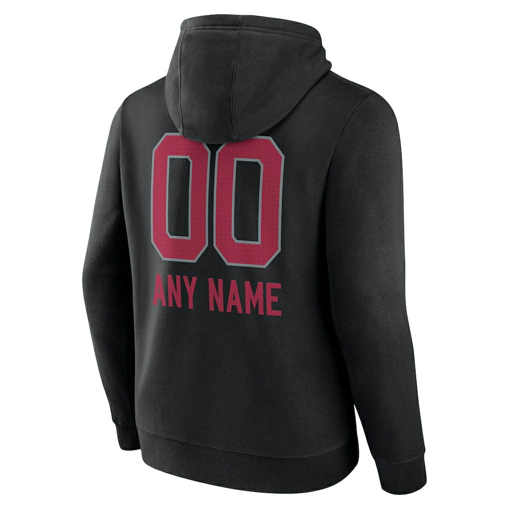 Arizona Cardinals Personalized Name & Number Team Wordmark Pullover Hoodie - Black cheap