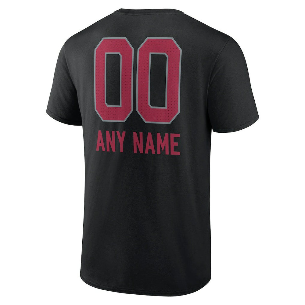 Arizona Cardinals Personalized Name & Number Team Wordmark T-Shirt - Black outlet