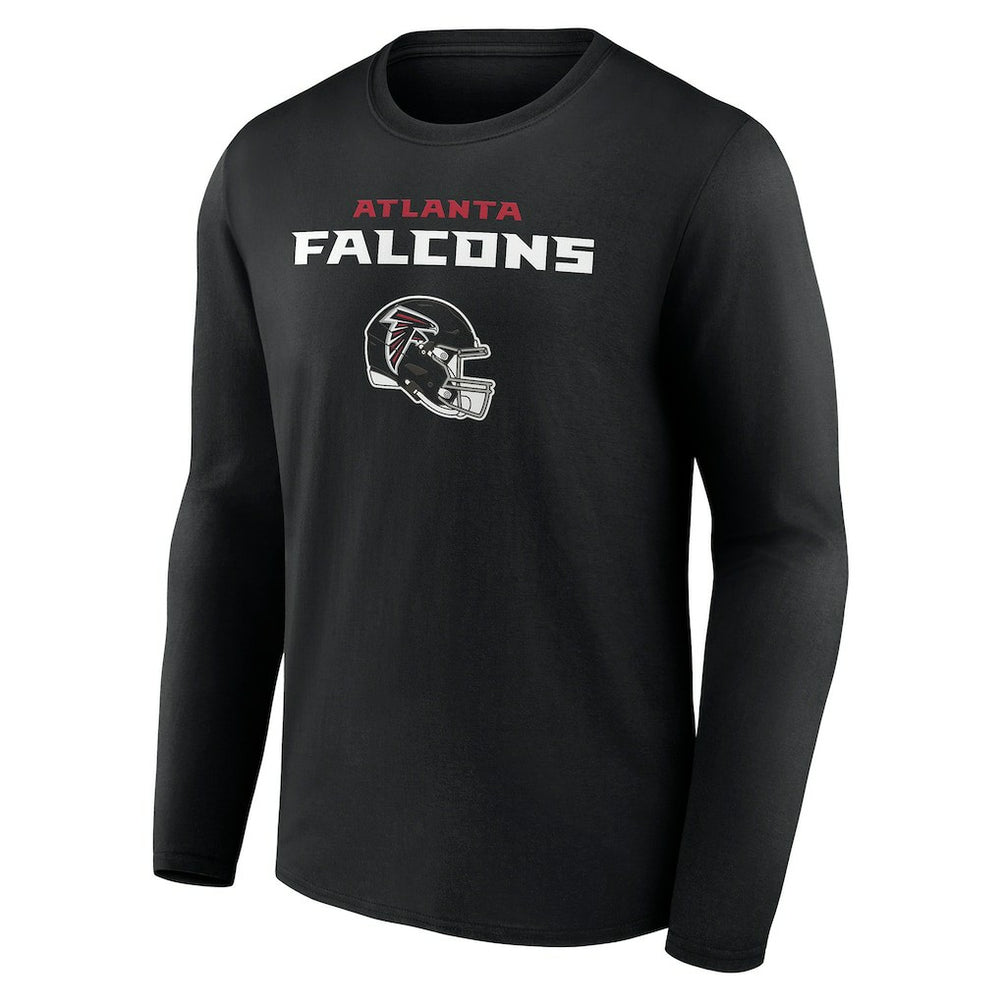 Atlanta Falcons Personalized Name & Number Team Wordmark Long Sleeve T-Shirt - Black for sale