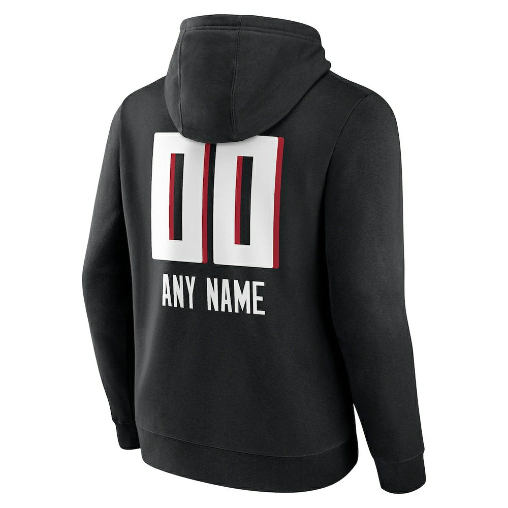 Atlanta Falcons Personalized Name & Number Team Wordmark Pullover Hoodie - Black outlet