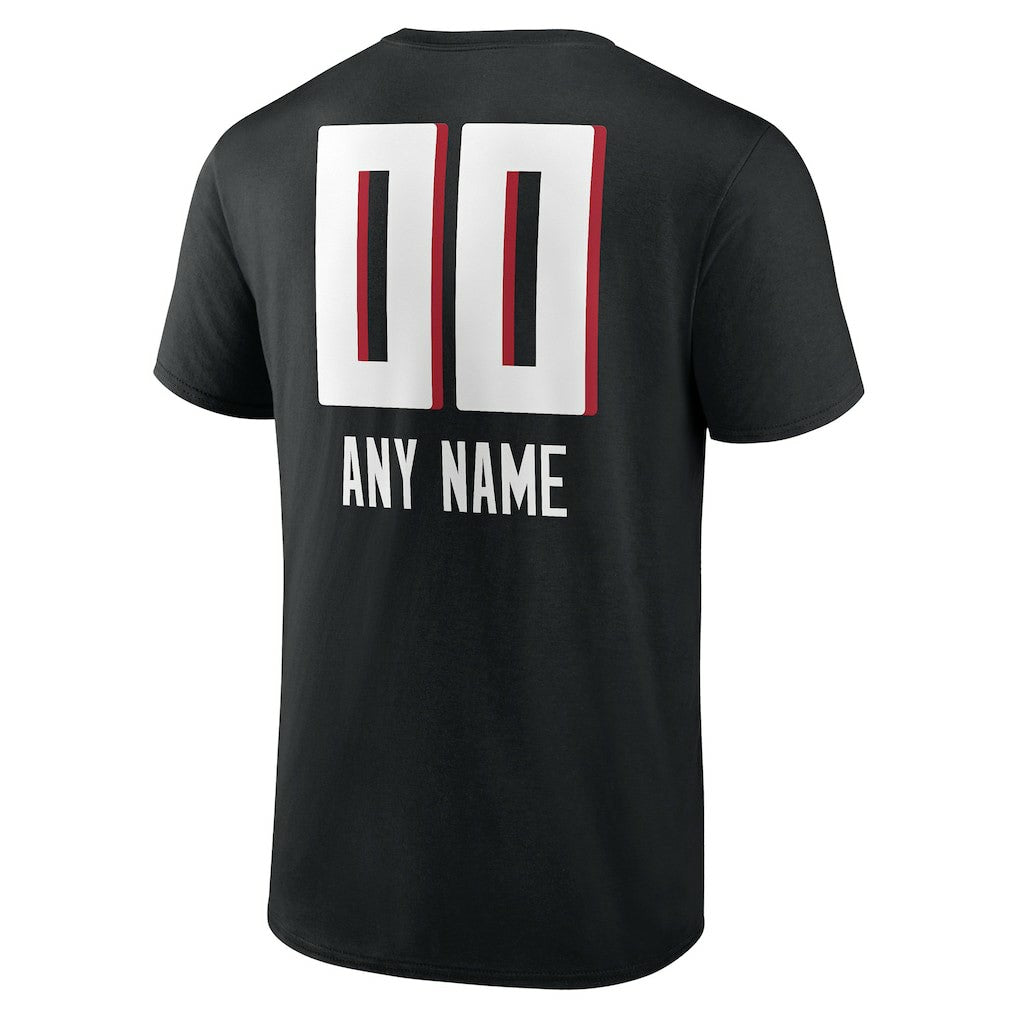 Atlanta Falcons Personalized Name & Number Team Wordmark T-Shirt - Black discount