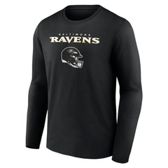 Baltimore Ravens Personalized Name & Number Team Wordmark Long Sleeve T-Shirt - Black outlet