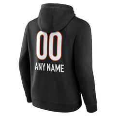 Cincinnati Bengals Personalized Name & Number Team Wordmark Pullover Hoodie - Black on sale