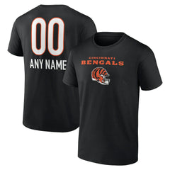 Cincinnati Bengals Personalized Name & Number Team Wordmark T-Shirt - Black for sale