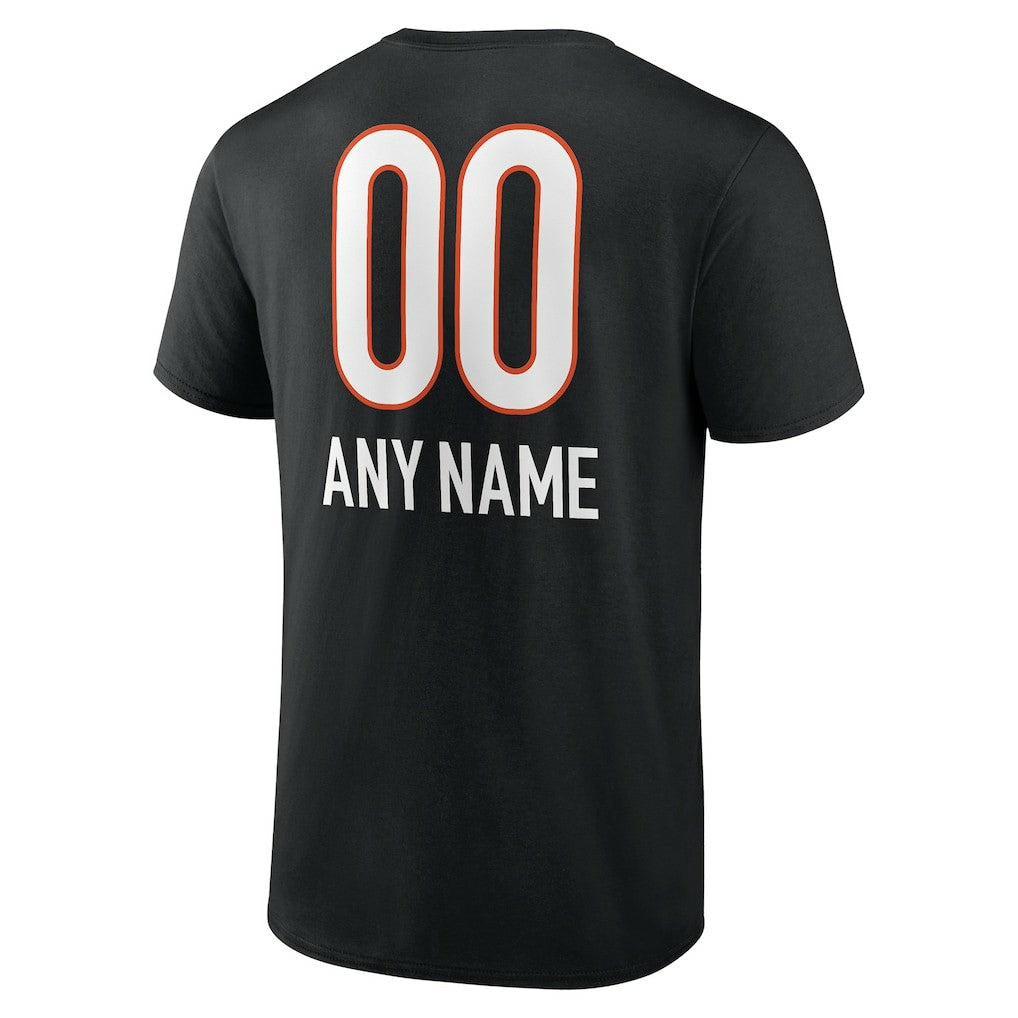 Cincinnati Bengals Personalized Name & Number Team Wordmark T-Shirt - Black for sale
