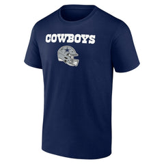 Dallas Cowboys Personalized Name & Number Team Wordmark T-Shirt - Navy discount