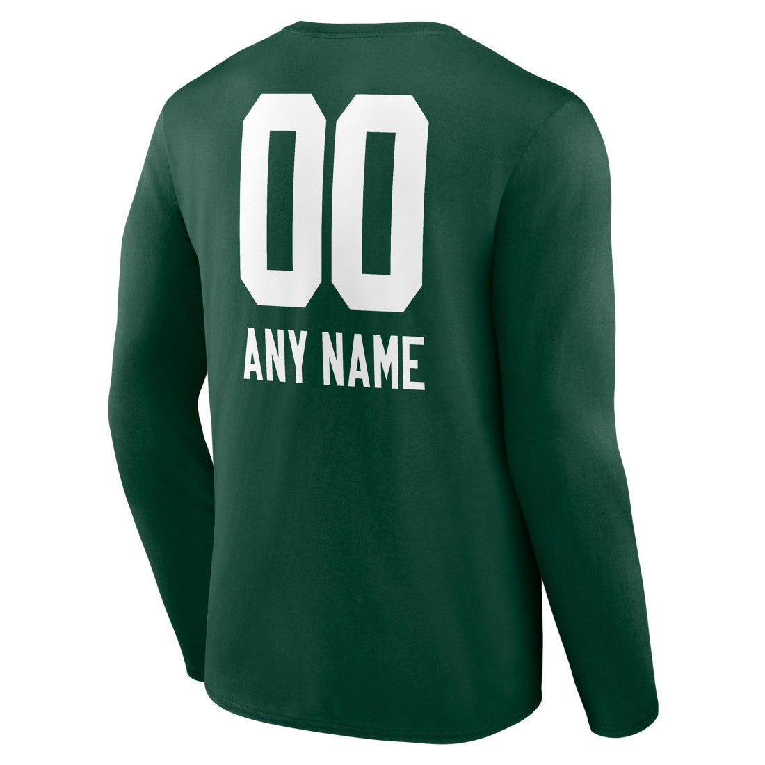 Green Bay Packers Personalized Name & Number Team Wordmark Long Sleeve T-Shirt - Green for sale