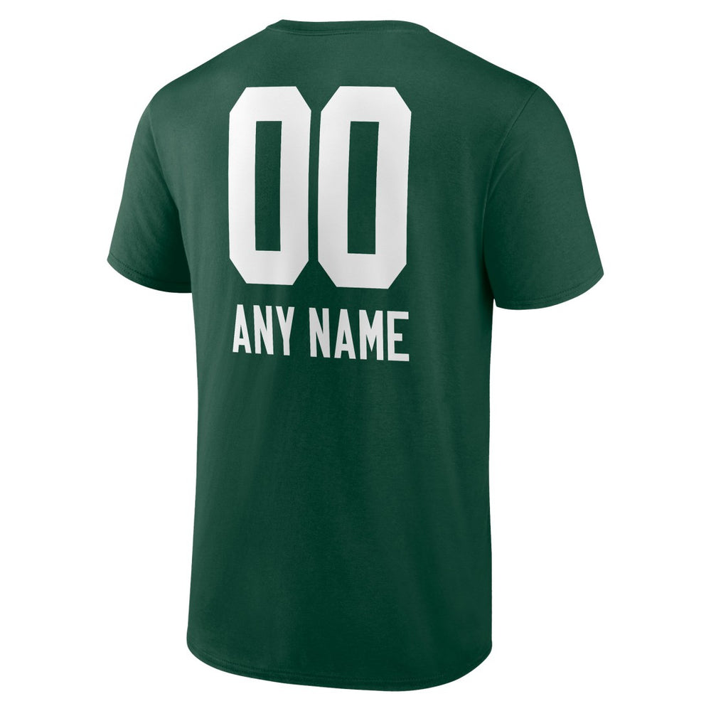 Green Bay Packers Personalized Name & Number Team Wordmark T-Shirt - Green discount