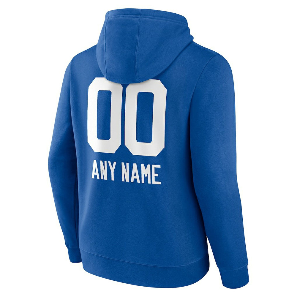 Indianapolis Colts Personalized Name & Number Team Wordmark Pullover Hoodie - Royal discount