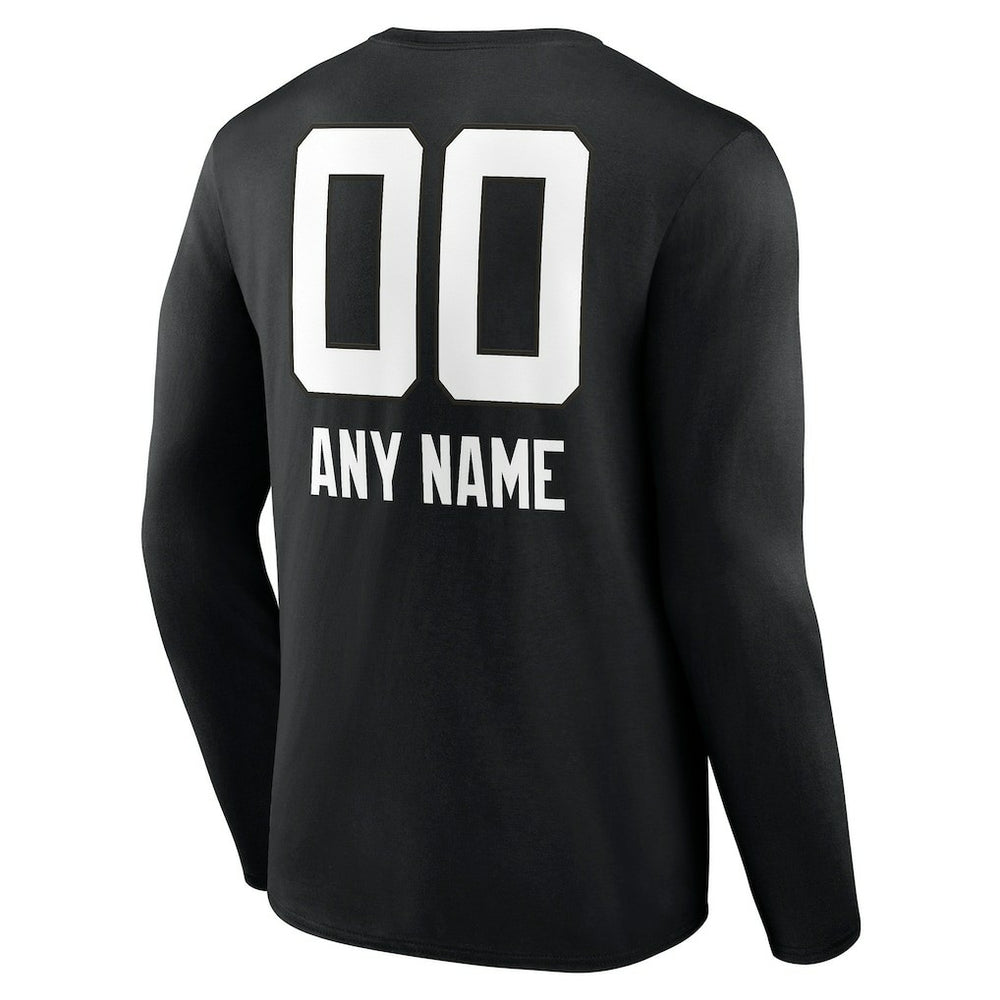 Jacksonville Jaguars Personalized Name & Number Team Wordmark Long Sleeve T-Shirt - Black cheap