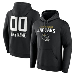 Jacksonville Jaguars Personalized Name & Number Team Wordmark Pullover Hoodie - Black online