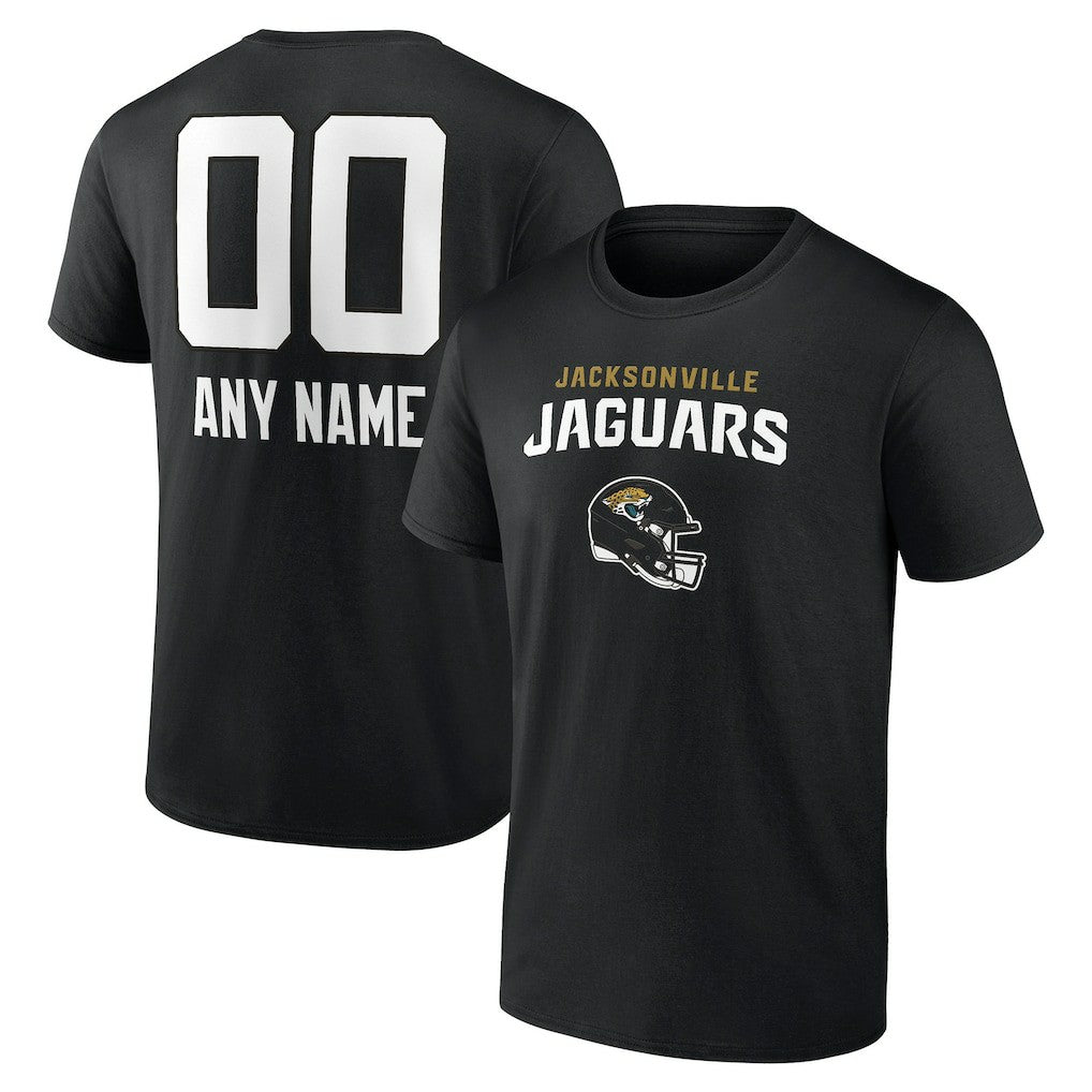 Jacksonville Jaguars Personalized Name & Number Team Wordmark T-Shirt - Black sale