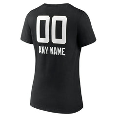 Jacksonville Jaguars Women's Personalized Name & Number Team Wordmark V-Neck T-Shirt - Black for sale