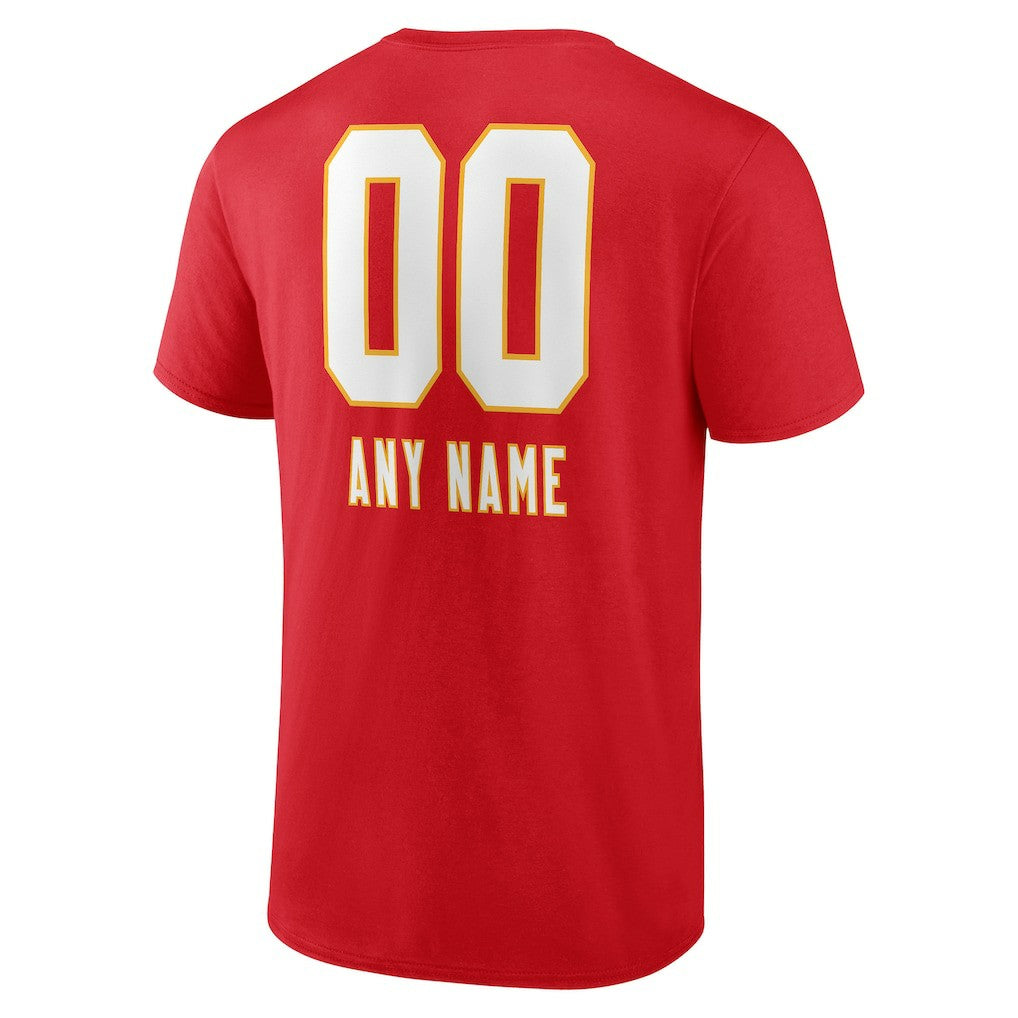 Kansas City Chiefs Personalized Name & Number Team Wordmark T-Shirt - Red discount