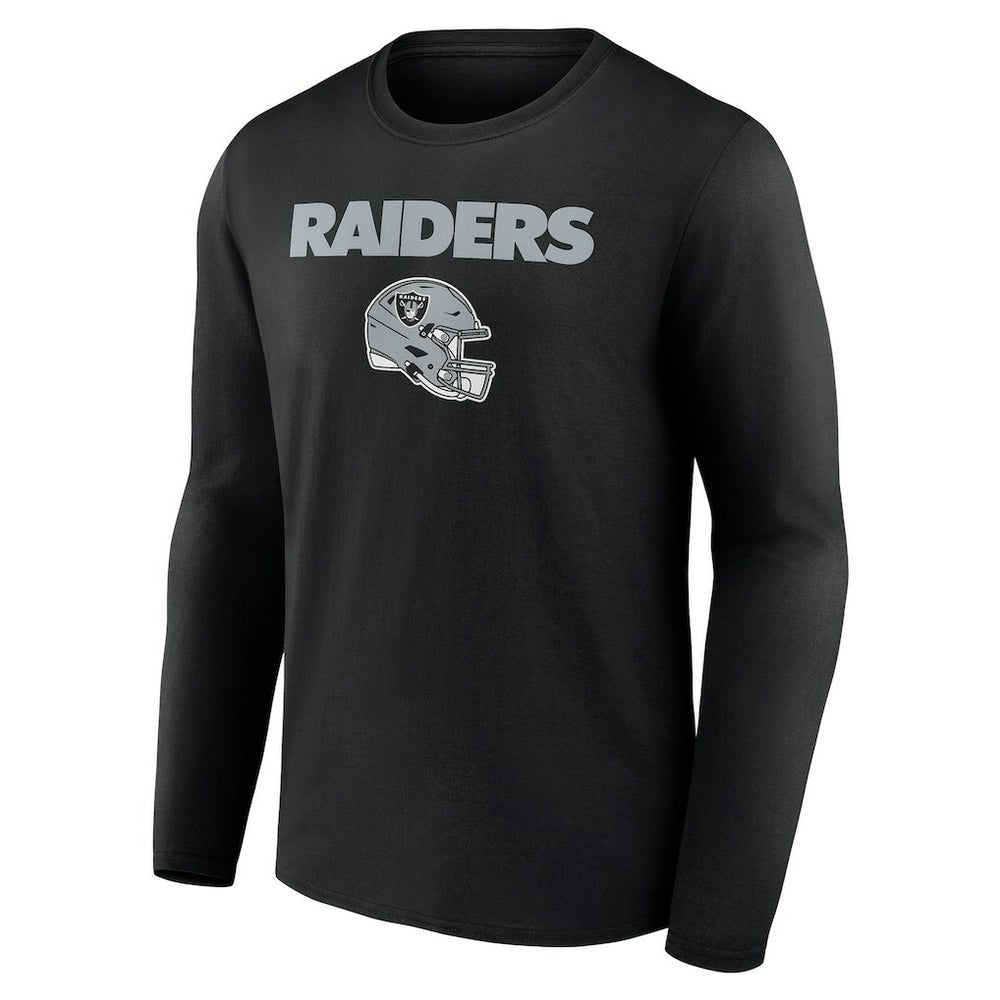 Las Vegas Raiders Personalized Name & Number Team Wordmark Long Sleeve T-Shirt - Black sale