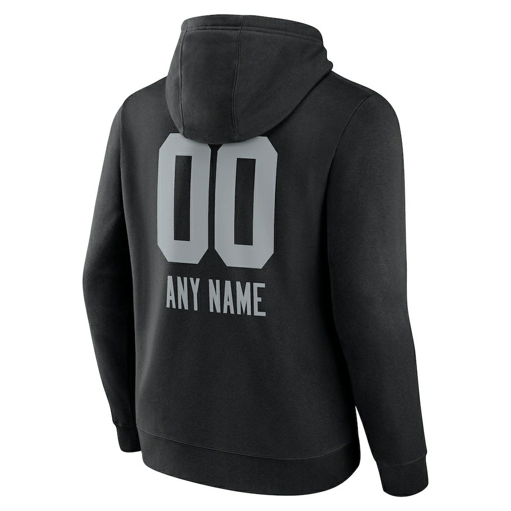 Las Vegas Raiders Personalized Name & Number Team Wordmark Pullover Hoodie - Black sale