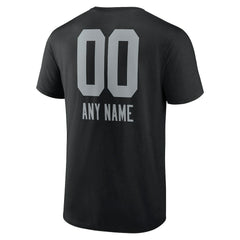 Las Vegas Raiders Personalized Name & Number Team Wordmark T-Shirt - Black outlet