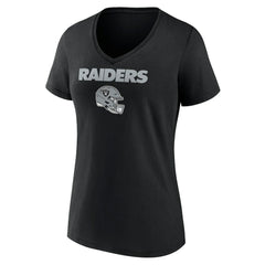 Las Vegas Raiders Women's Personalized Name & Number Team Wordmark V-Neck T-Shirt - Black online