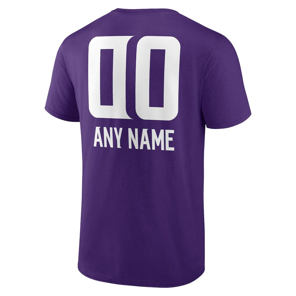 Minnesota Vikings Personalized Name & Number Team Wordmark T-Shirt - Purple online