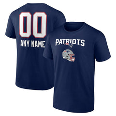New England Patriots Personalized Name & Number Team Wordmark T-Shirt - Navy online
