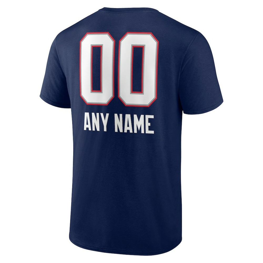 New England Patriots Personalized Name & Number Team Wordmark T-Shirt - Navy online