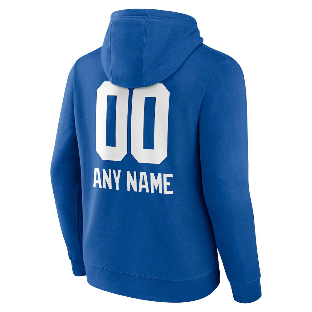 New York Giants Personalized Name & Number Team Wordmark Pullover Hoodie - Royal cheap