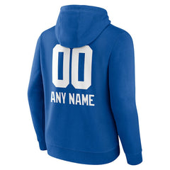 New York Giants Personalized Name & Number Team Wordmark Pullover Hoodie - Royal cheap