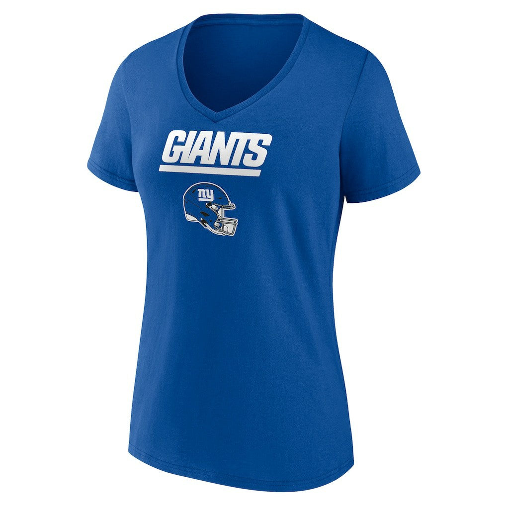 New York Giants Women's Personalized Name & Number Team Wordmark V-Neck T-Shirt - Royal cheap