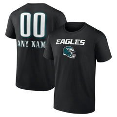 Philadelphia Eagles Personalized Name & Number Team Wordmark T-Shirt - Black for sale