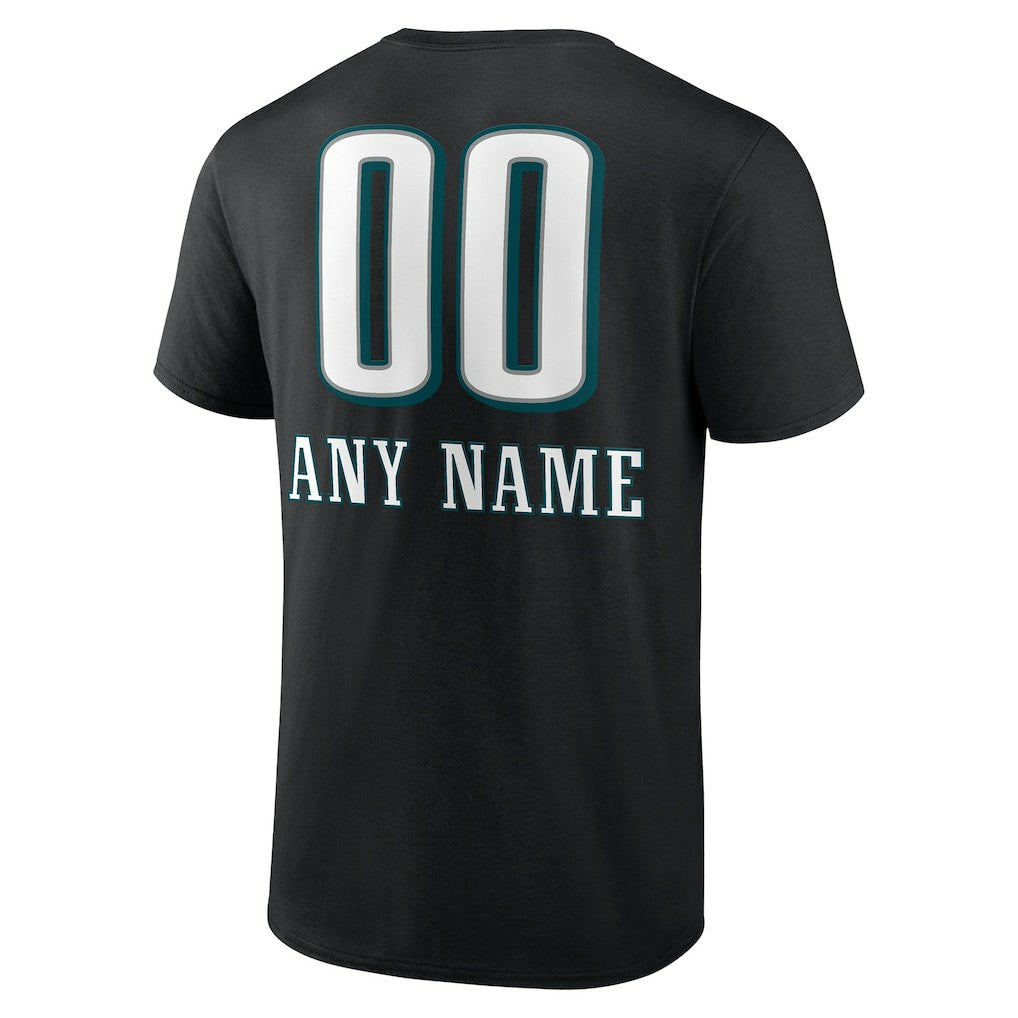 Philadelphia Eagles Personalized Name & Number Team Wordmark T-Shirt - Black for sale