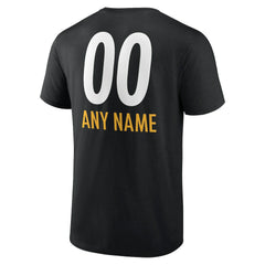Pittsburgh Steelers Personalized Name & Number Team Wordmark T-Shirt - Black sale
