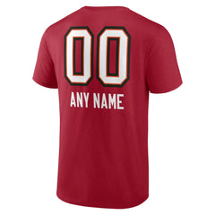 Tampa Bay Buccaneers Personalized Name & Number Team Wordmark T-Shirt - Red online