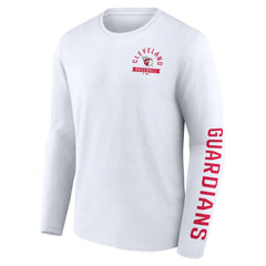 Cleveland Guardians Press Box Long Sleeve T-Shirt - White
