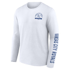 Kansas City Royals Press Box Long Sleeve T-Shirt - White