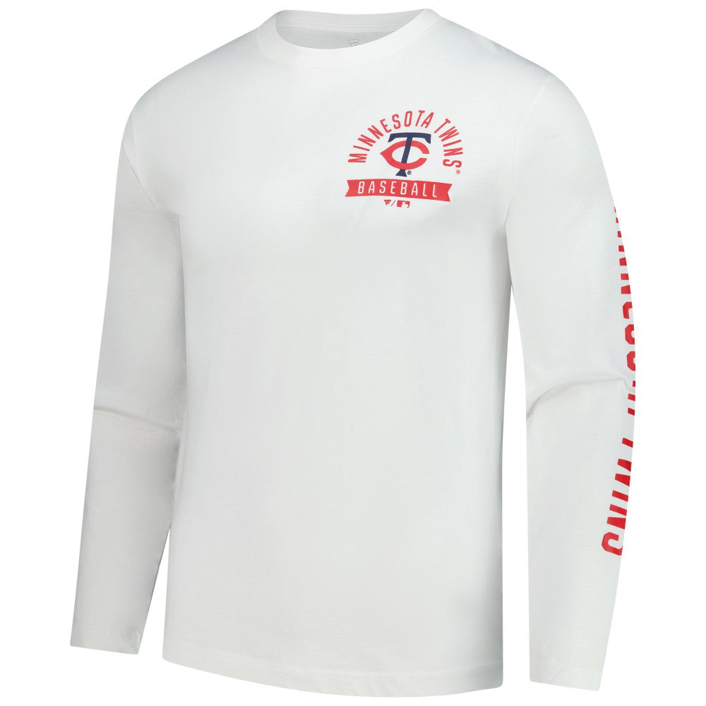 Minnesota Twins Press Box Long Sleeve T-Shirt - White