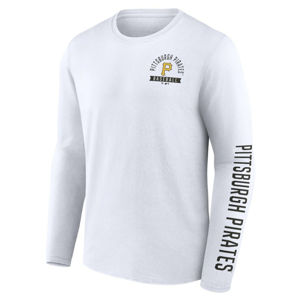 Pittsburgh Pirates Press Box Long Sleeve T-Shirt - White