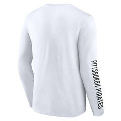 Pittsburgh Pirates Press Box Long Sleeve T-Shirt - White