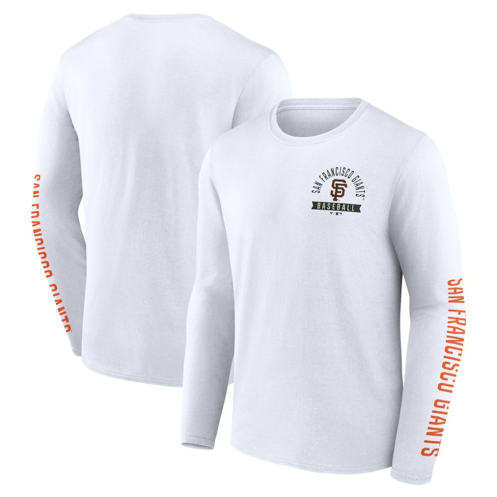 San Francisco Giants Press Box Long Sleeve T-Shirt - White