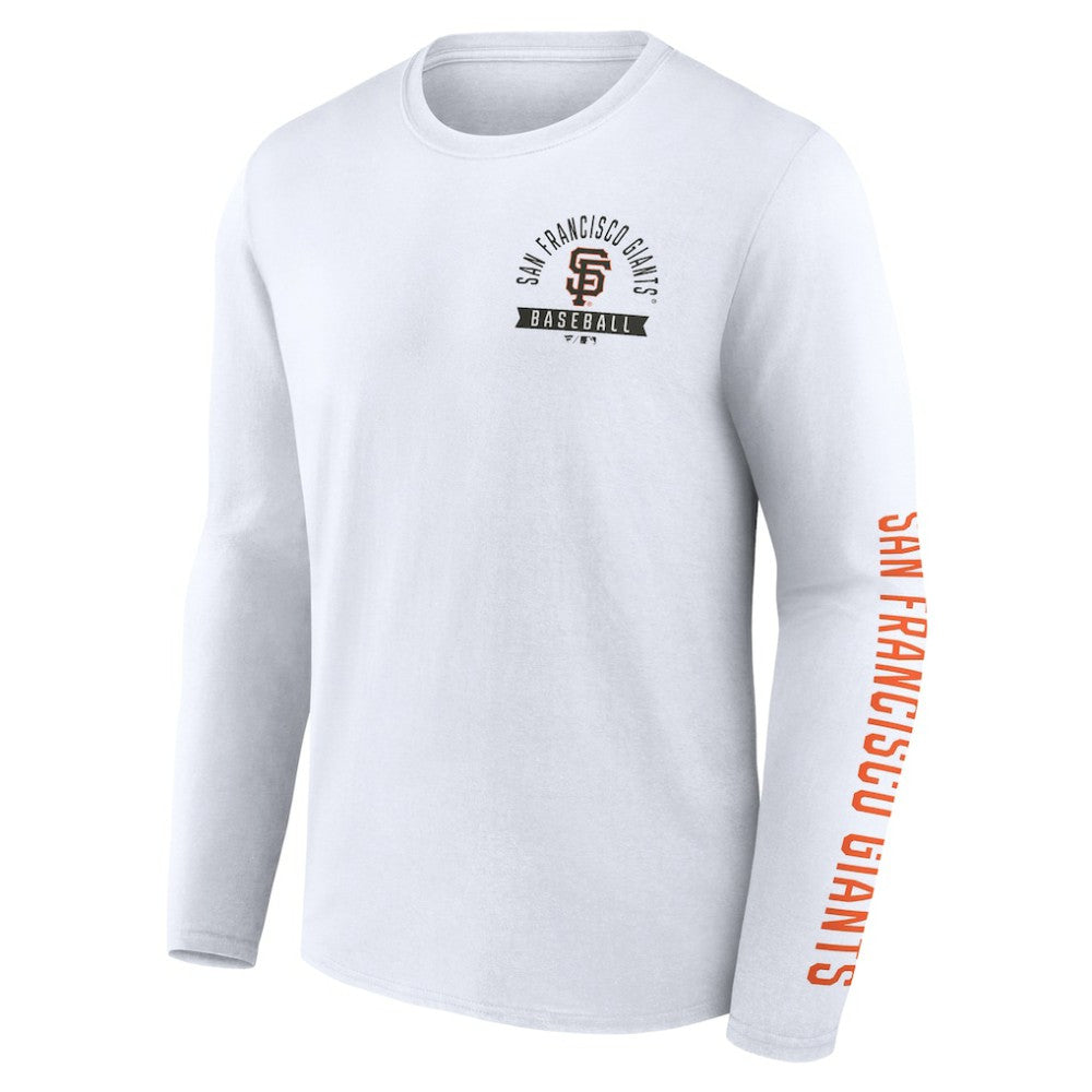 San Francisco Giants Press Box Long Sleeve T-Shirt - White