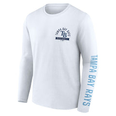Tampa Bay Rays Press Box Long Sleeve T-Shirt - White