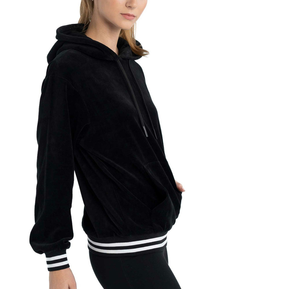 Phoenix Suns Lusso Women's Nellie Oversized Velour Pullover Hoodie - Black shop