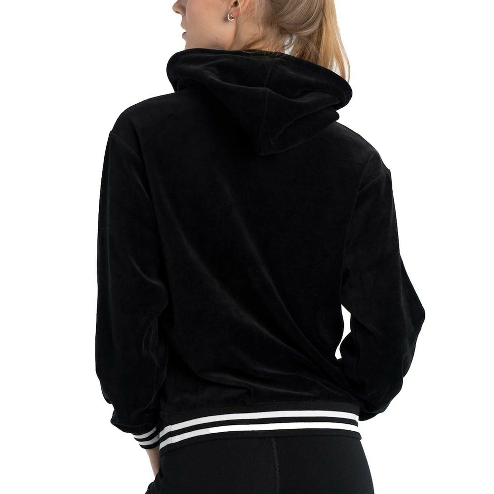 Chicago Bulls Lusso Women's Nellie Oversized Velour Pullover Hoodie - Black for sale