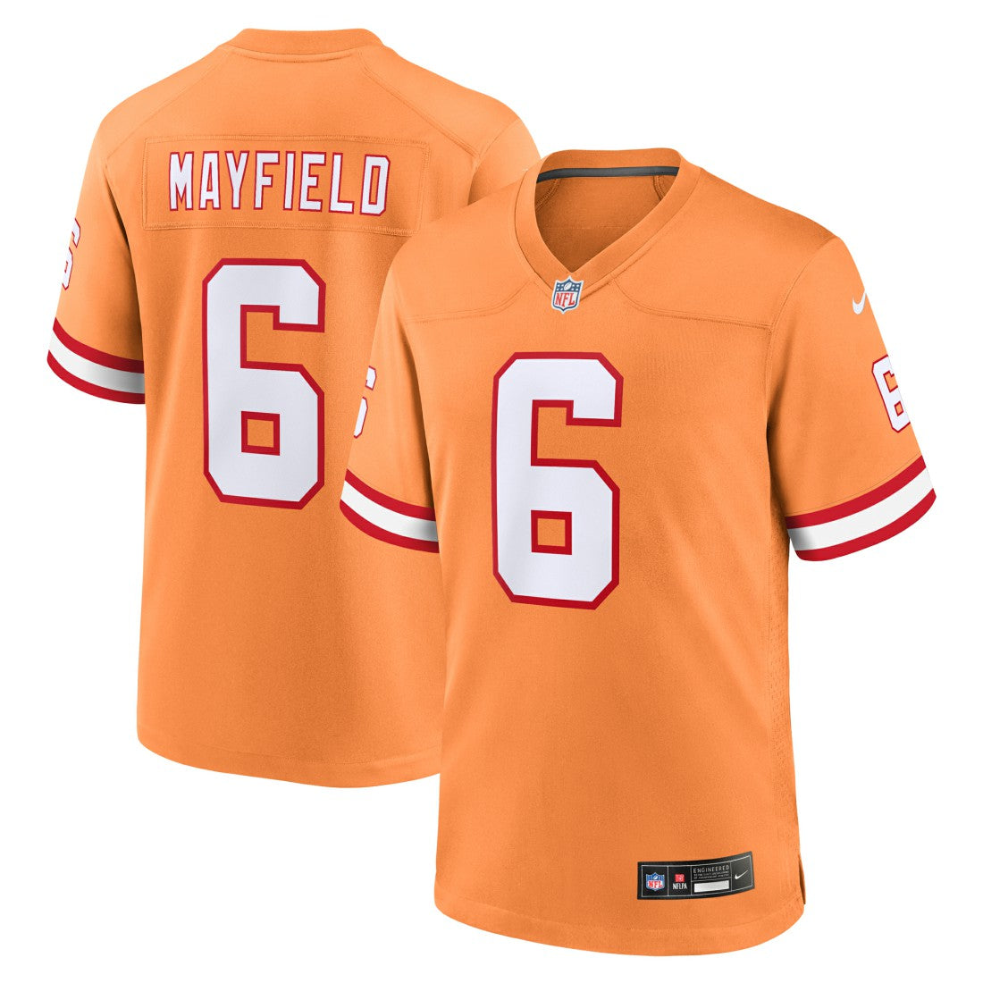 Baker Mayfield Tampa Bay Buccaneers Throwback Game Jersey - Orange | Nike on sale