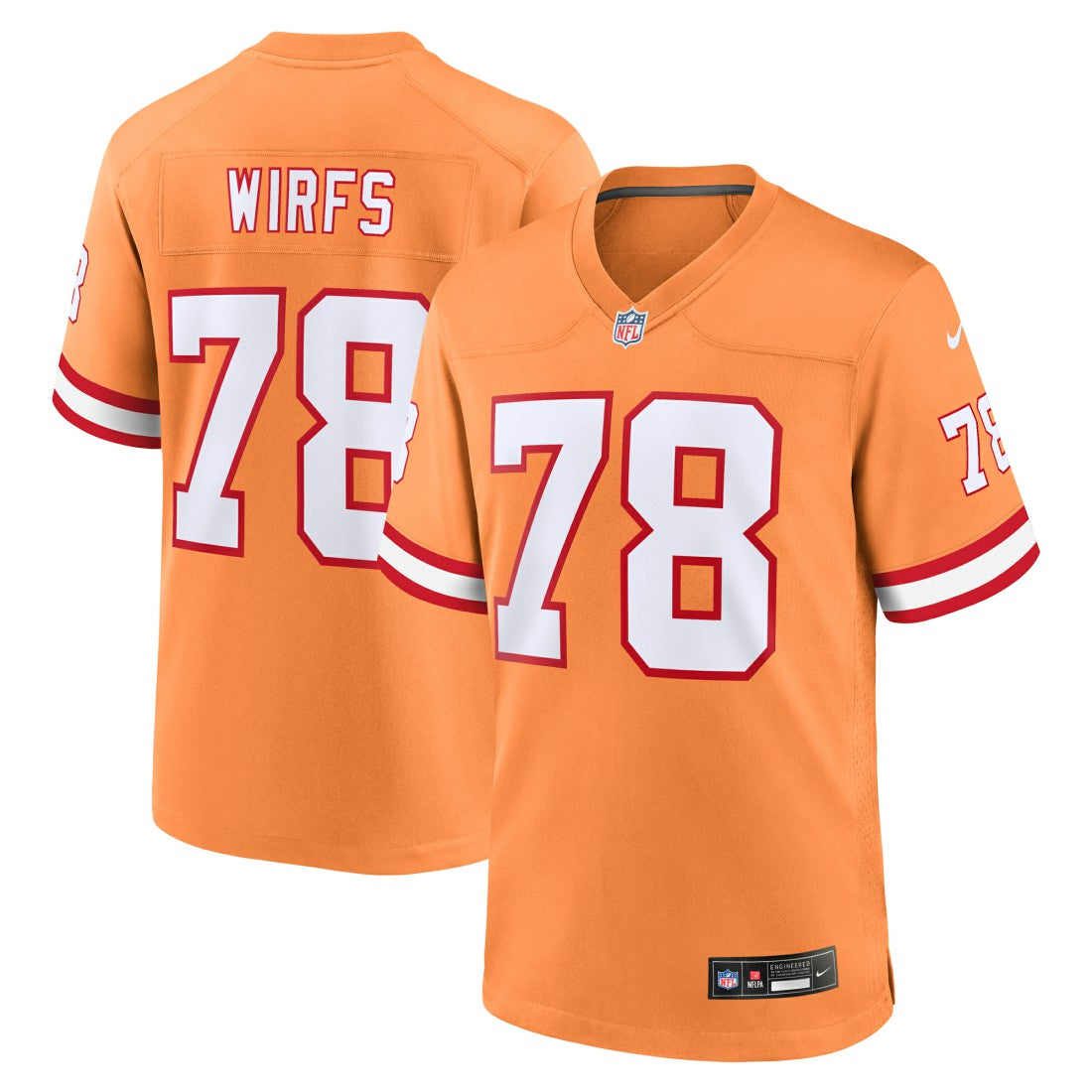 Tristan Wirfs Tampa Bay Buccaneers Alternate Game Jersey - Orange | Nike online