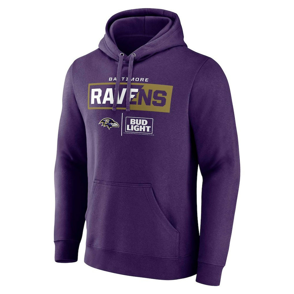Baltimore Ravens NFL x Bud Light Pullover Hoodie - Purple on sale