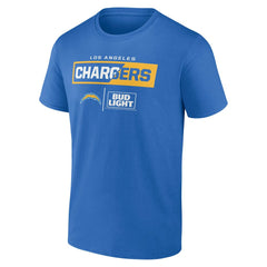 Los Angeles Chargers NFL x Bud Light T-Shirt - Blue on sale