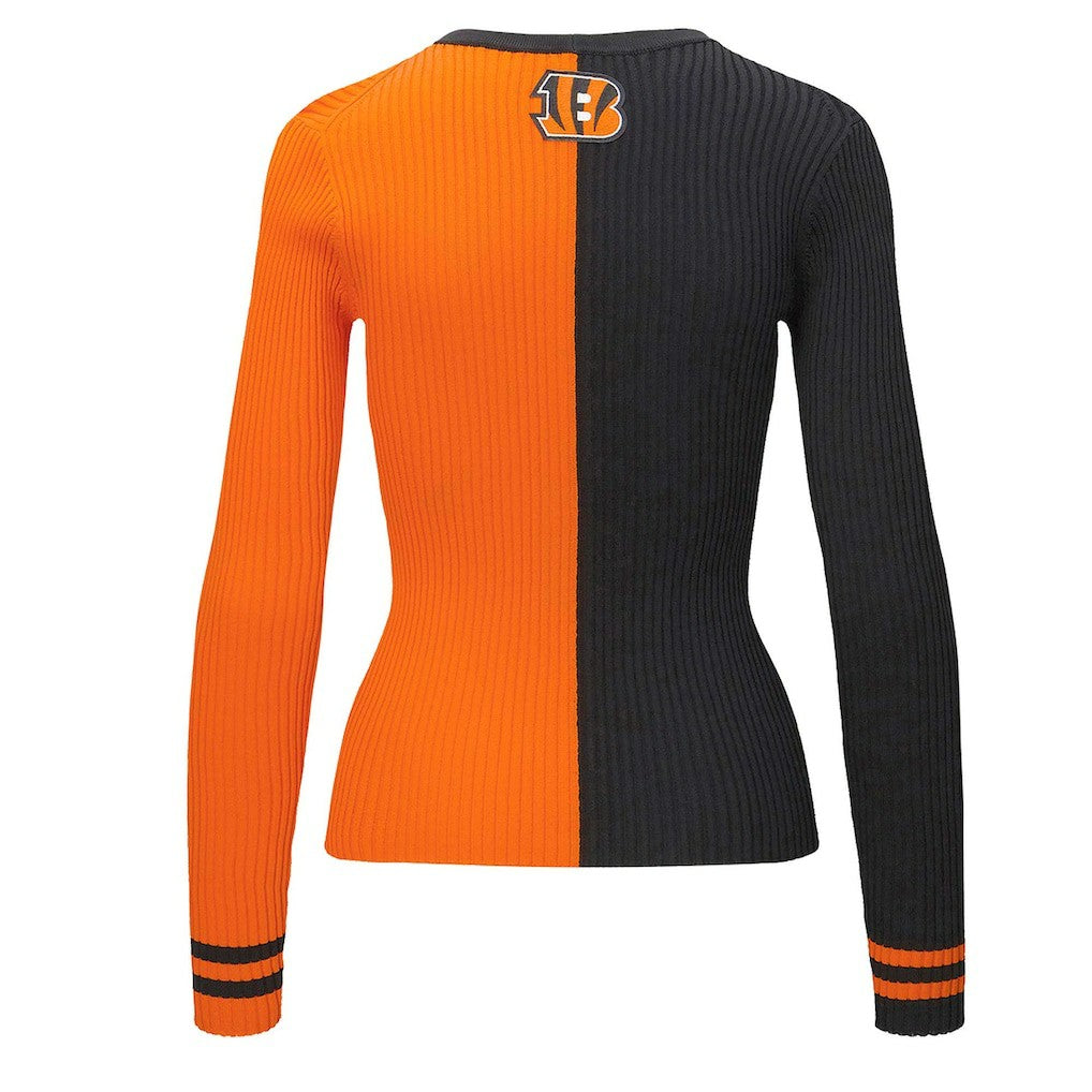 Cincinnati Bengals STAUD Women's Cargo Sweater - Black/Orange on sale
